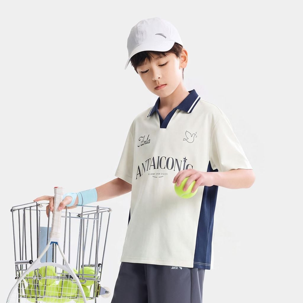 Áo Polo Ngắn Tay Thời Trang Bé Trai Anta Kids 3526C8107-3