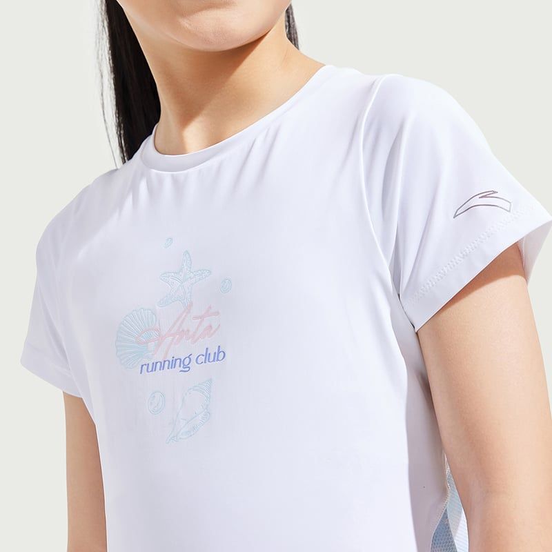 Áo Phông Ngắn Tay Bé Gái Anta Kids Running 3625B5101-1