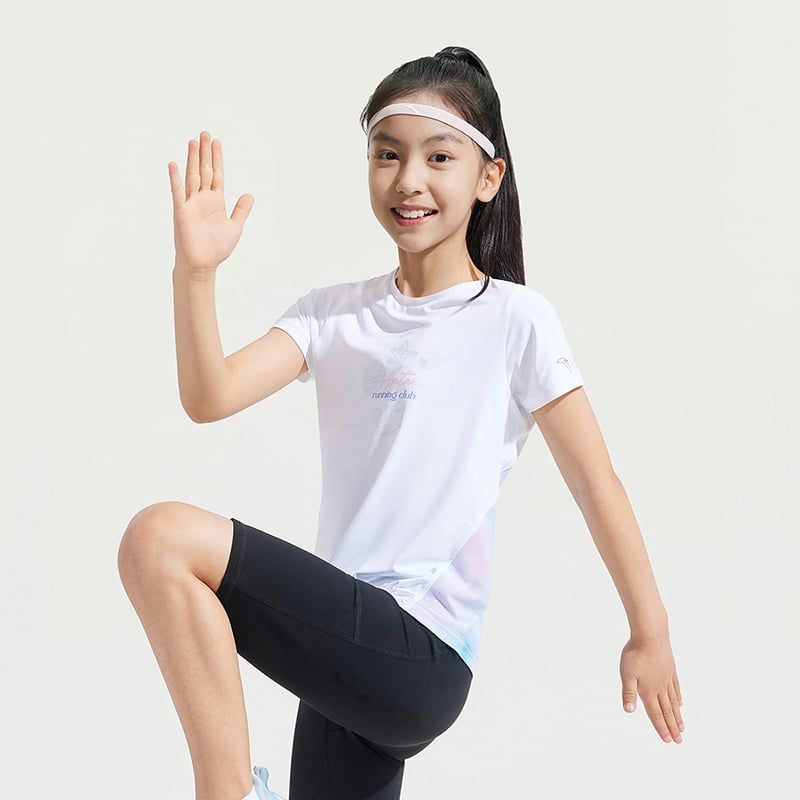 Áo Phông Ngắn Tay Bé Gái Anta Kids Running 3625B5101-1