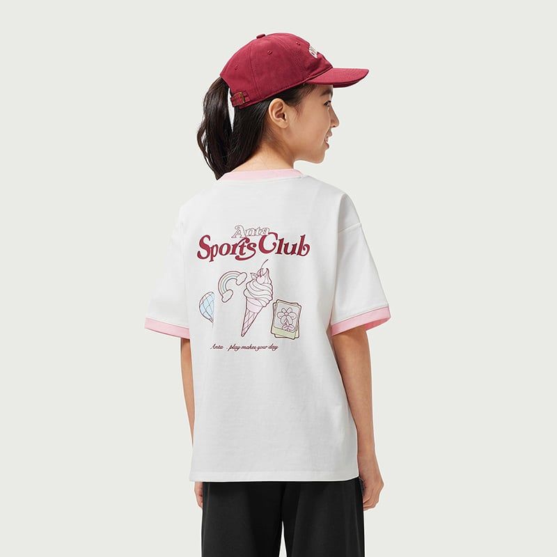 Áo Phông Ngắn Tay Bé Gái Anta Kids Lifestyle 3625B8104-1