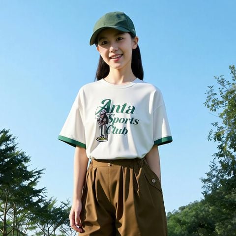 Áo Phông Ngắn Tay Thời Trang Bé Gái Anta Kids 3625C1106-1