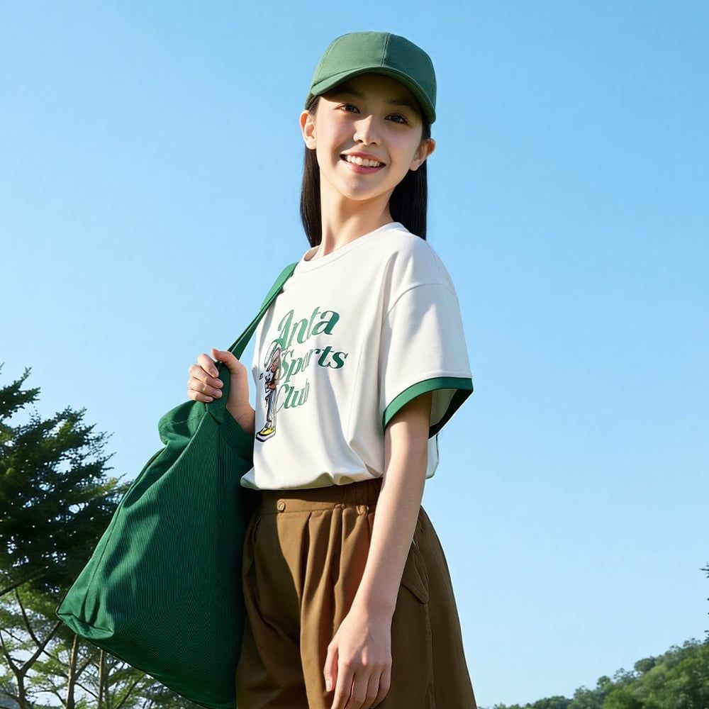 Áo Phông Ngắn Tay Thời Trang Bé Gái Anta Kids 3625C1106-1