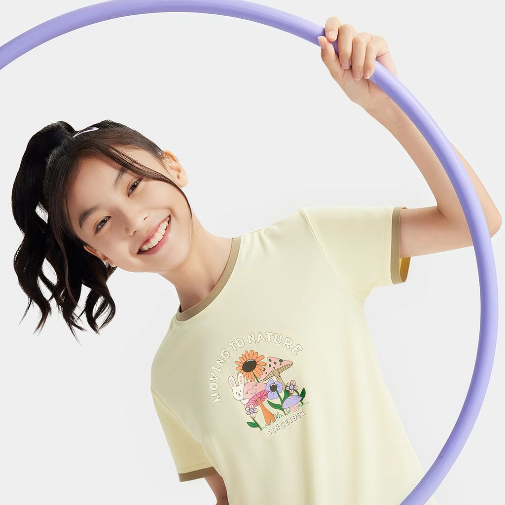 Áo Phông Ngắn Tay Thể Thao Bé Gái Anta Kids 3625C6107-3