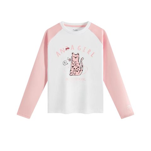 Áo Phông Dài Tay Thời Trang Bé Gái Anta Kids 3625C8401-1