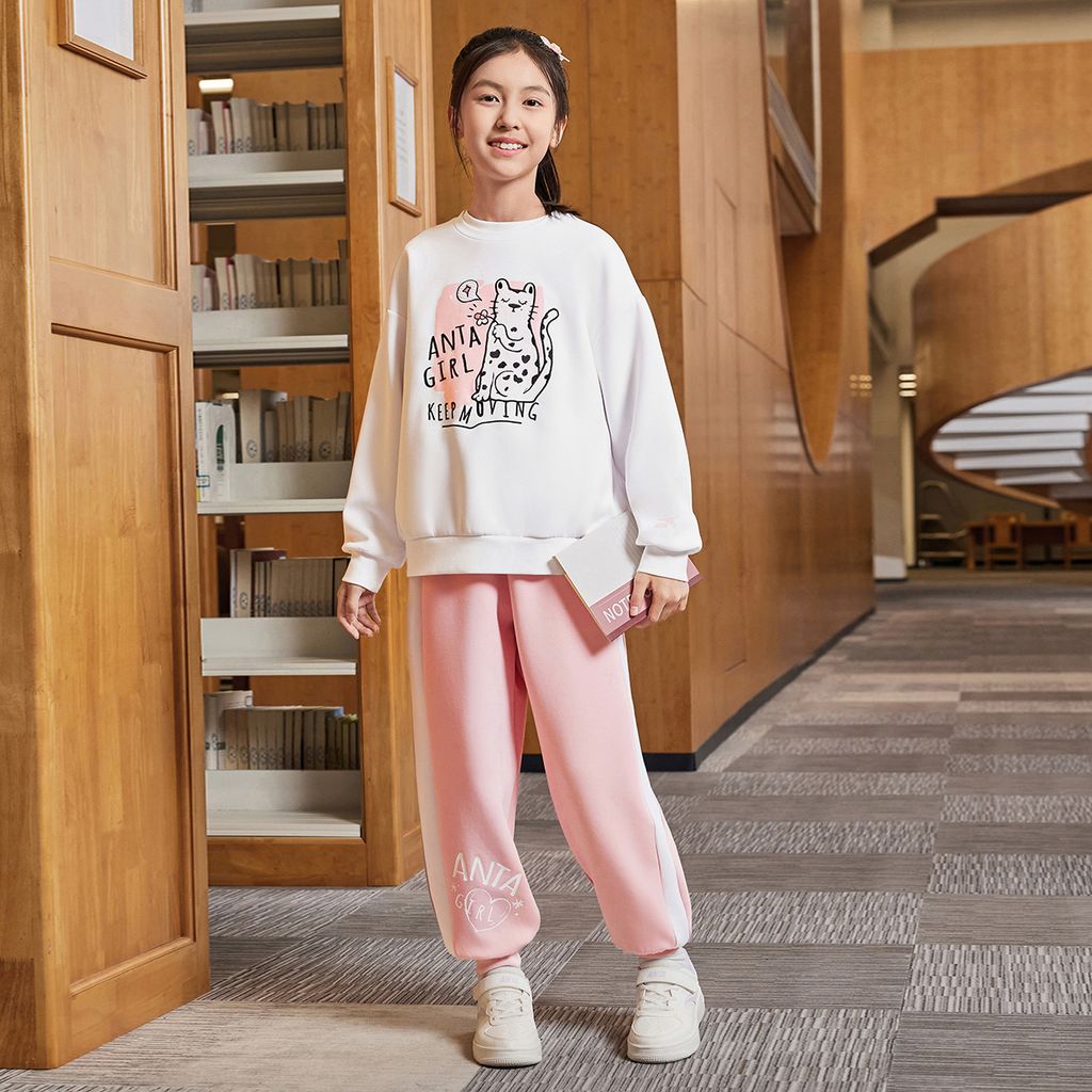 Quần Dài Thể Thao Bé Gái Anta Kids 3625C8705-1