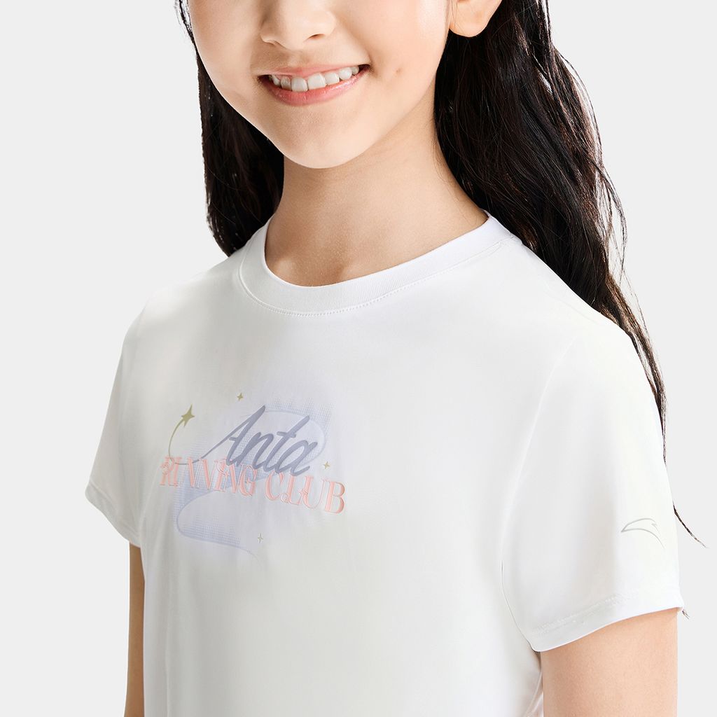 Áo Thun Thời Trang Thể Thao Bé Gái Anta Kids 3626B5105-1