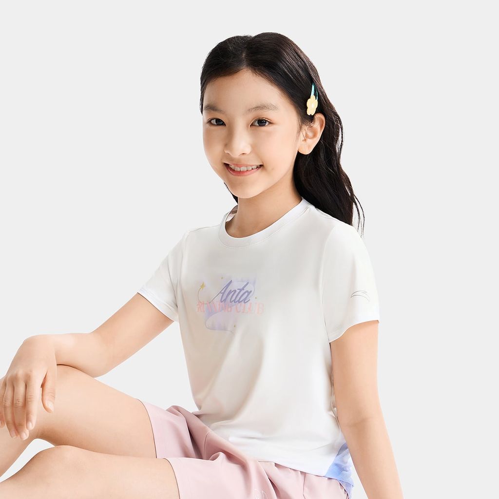 Áo Thun Thời Trang Thể Thao Bé Gái Anta Kids 3626B5105-1