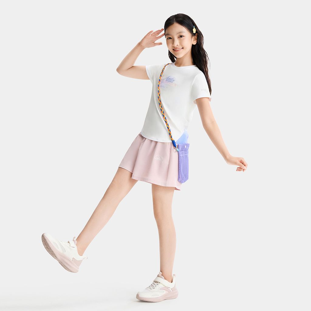 Áo Thun Thời Trang Thể Thao Bé Gái Anta Kids 3626B5105-1