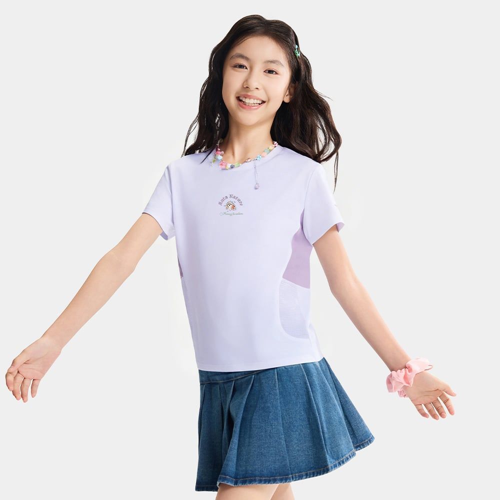 Áo Phông Ngắn Tay Thời Trang Bé Gái Anta Kids 3626B6107-1