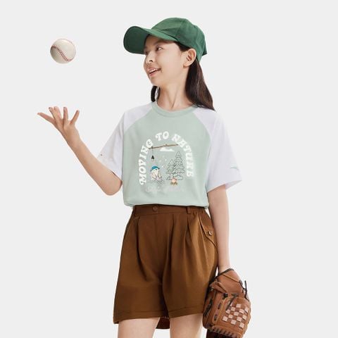 Áo Phông Ngắn Tay Thời Trang Bé Gái Anta Kids 3626B6109-2