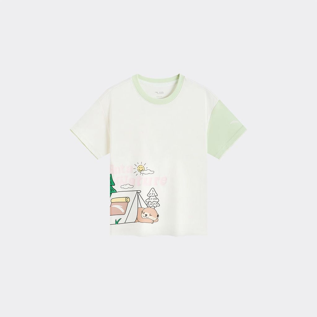 Áo Thun Ngắn Tay Thời Trang Bé Gái Anta Kids 3626C9101-1