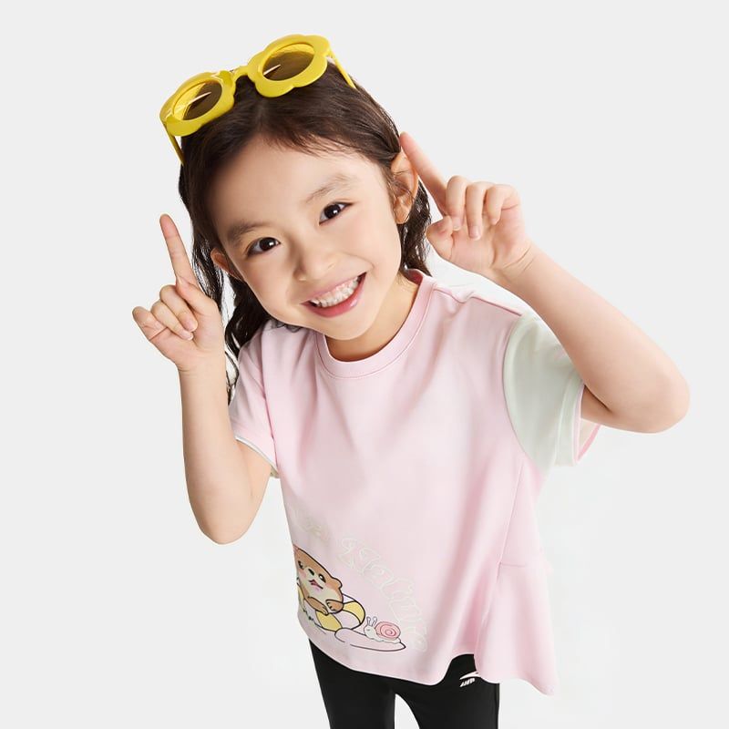 Áo Thun Ngắn Tay Thời Trang Bé Gái Anta Kids 3626C9101-2