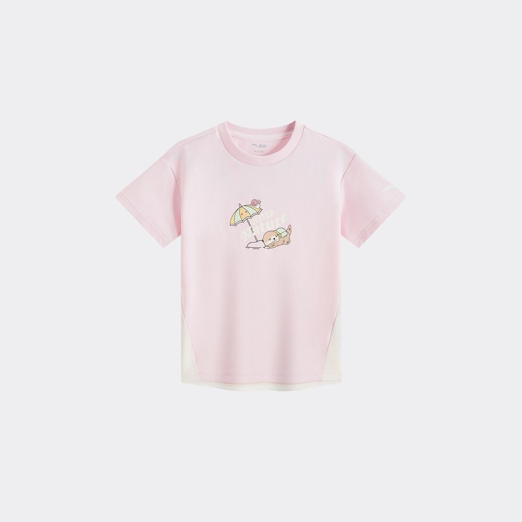 Áo Thun Ngắn Tay Thời Trang Bé Gái Anta Kids 3626C9104-1