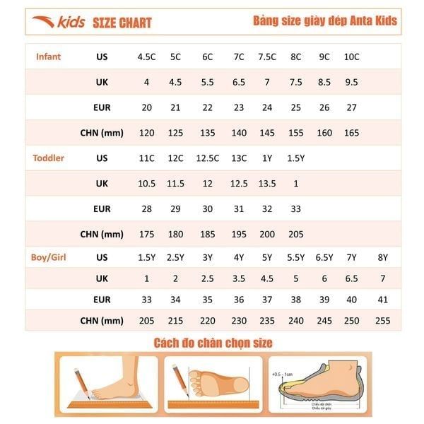 Giày Thể Thao Bé Trai Size 28 - 32 Anta Kids 3125D9928-1