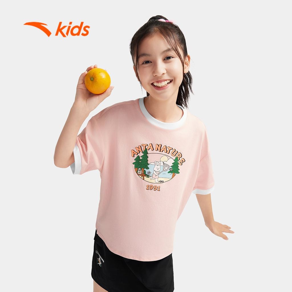 Áo Phông Thể Thao Bé Gái Anta Kids 3625C6107-2