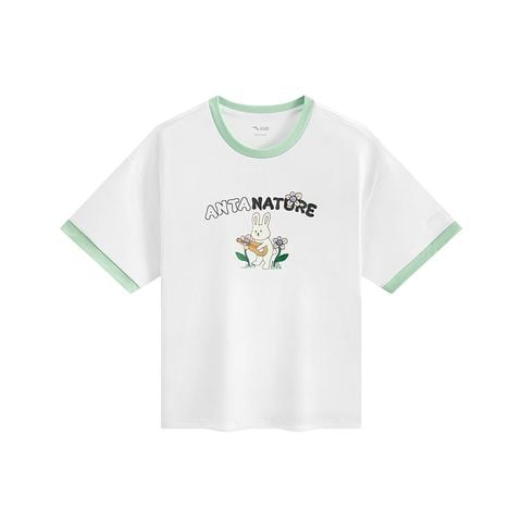 Áo Phông Ngắn Tay Thể Thao Bé Gái Anta Kids 3625C6107-1