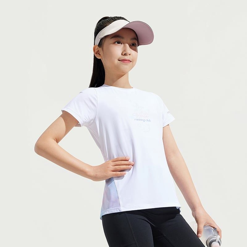 Áo Phông Ngắn Tay Bé Gái Anta Kids Running 3625B5101-1