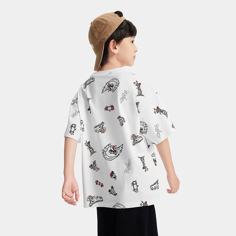 Áo Phông Ngắn Tay Thể Thao Thời Trang Bé Trai Anta Kids 3525C8103B-1
