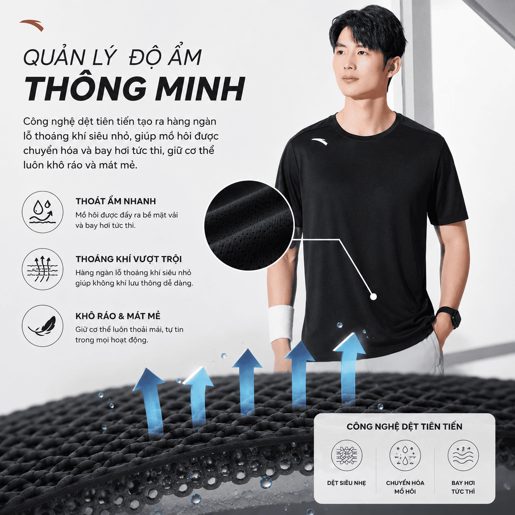 Áo Thun Thể Thao Nam ANTA 9526B7101-5