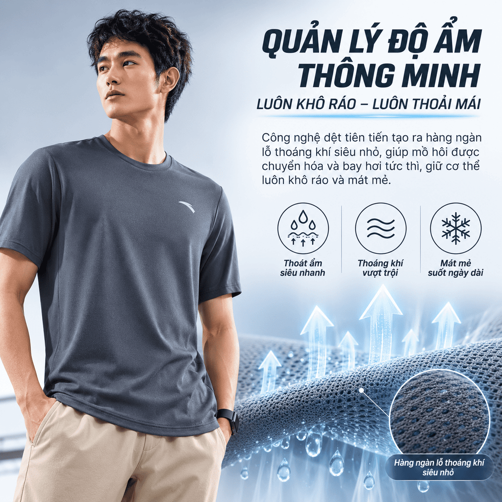 Áo Thun Thể Thao Nam ANTA 9526B7101-6