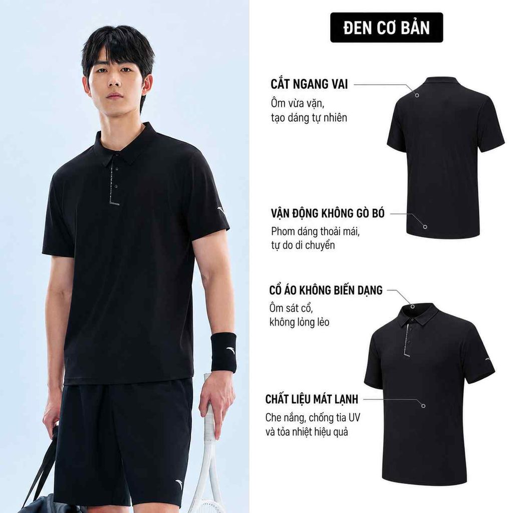 Áo Polo Thể Thao Nam Lycra Ice Silk ANTA 9526B7115-4
