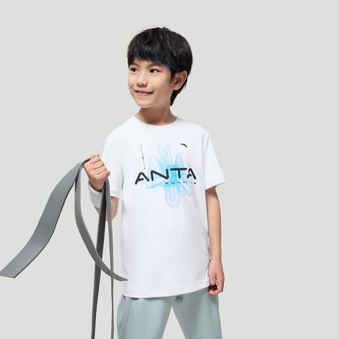 Áo Phông Ngắn Tay Thể Thao Thời Trang Bé Trai Anta Kids Running A3524B5105