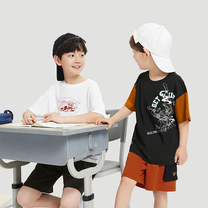 Áo Phông Tay Ngắn Thời Trang Anta Kids Monkey King A524C8101