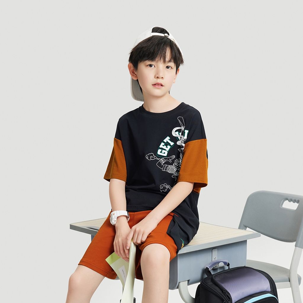 Áo Phông Tay Ngắn Thời Trang Anta Kids Monkey King A524C8101