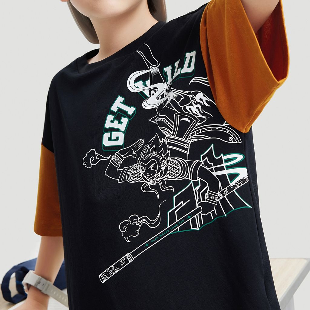 Áo Phông Tay Ngắn Thời Trang Anta Kids Monkey King A524C8101