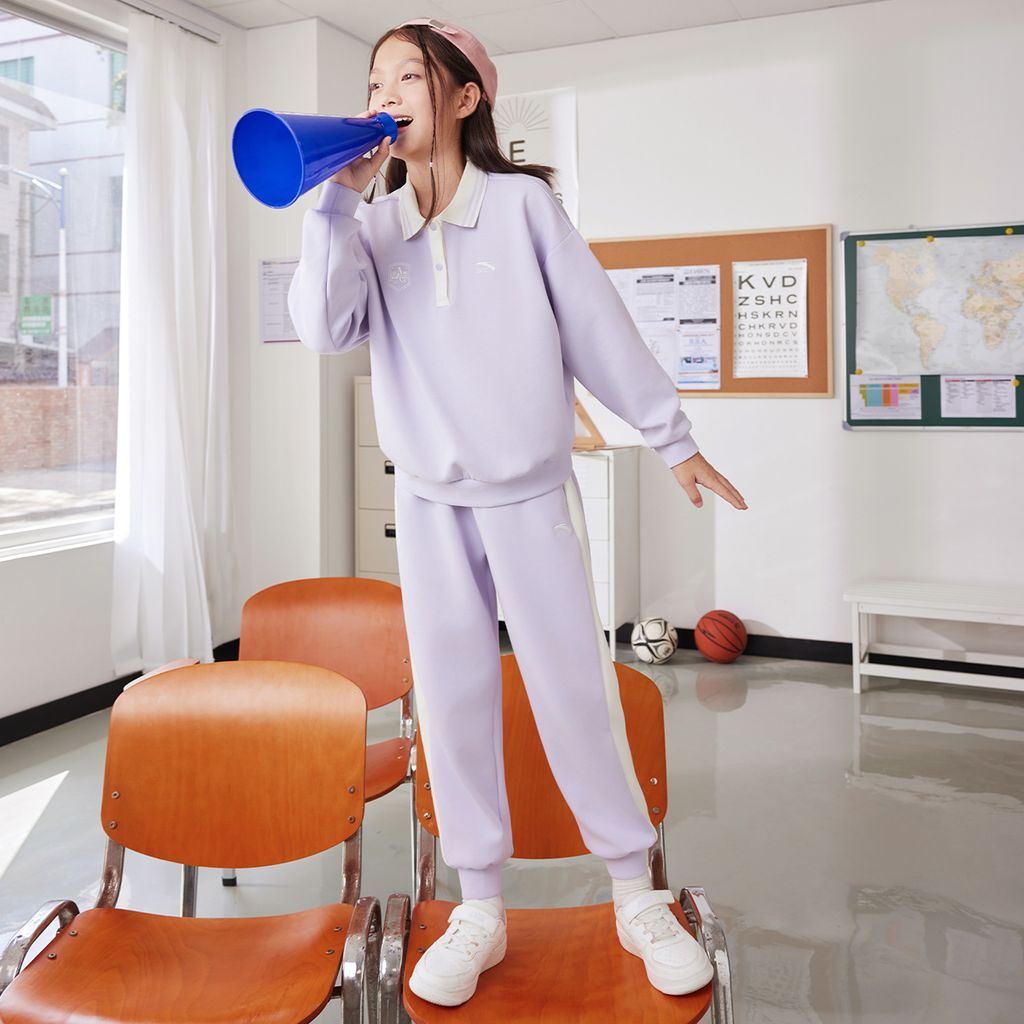 Bộ Quần Áo Thể Thao Bé Gái Anta Kids A62537716-1