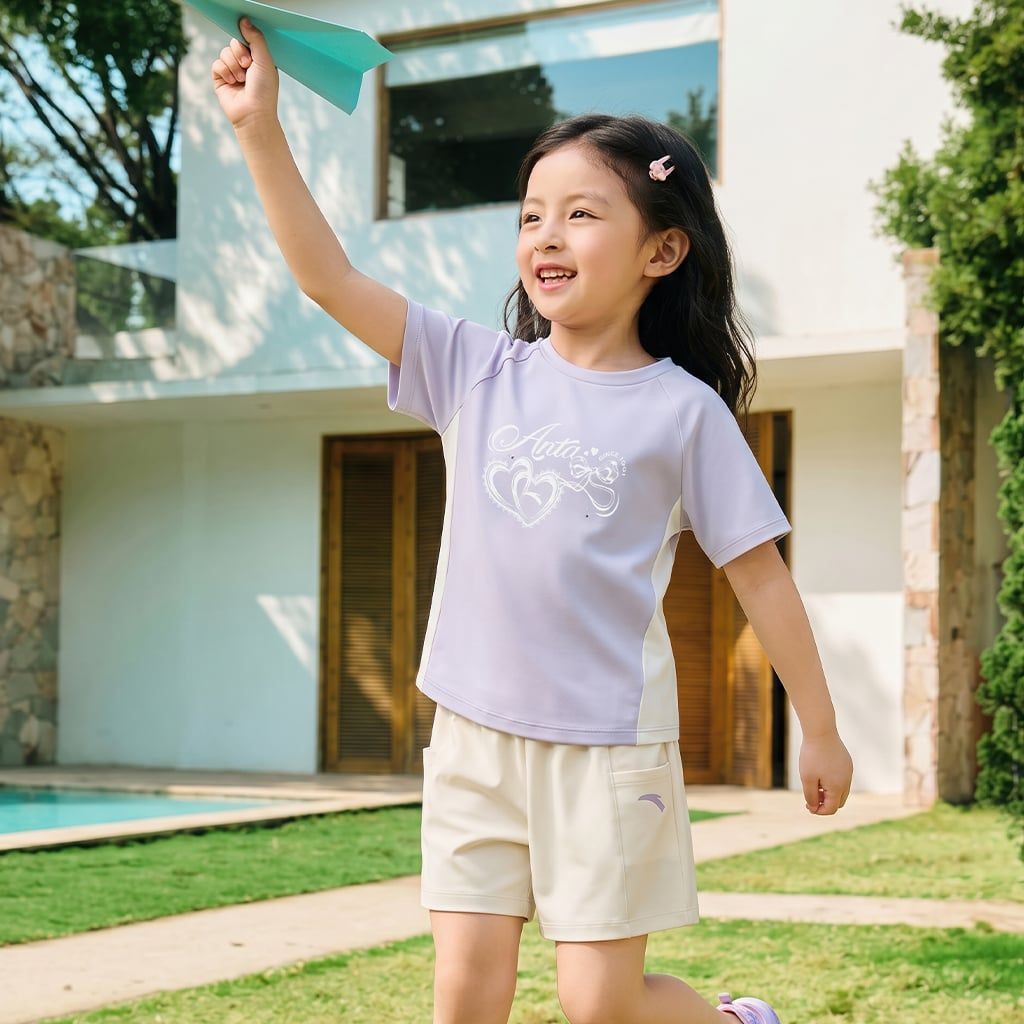 Bộ Quần Áo Thời Trang Thể Thao Bé Gái Anta Kids A62627701-1