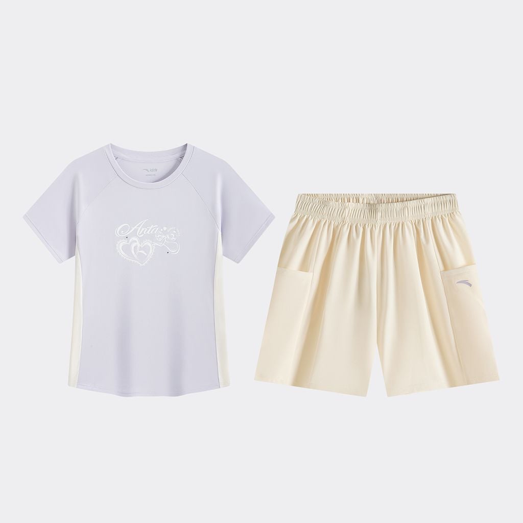 Bộ Quần Áo Thời Trang Thể Thao Bé Gái Anta Kids A62627701-1