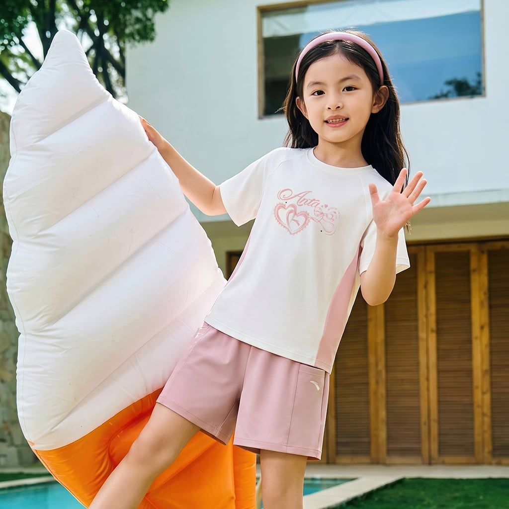 Bộ Quần Áo Thời Trang Thể Thao Bé Gái Anta Kids A62627701-4
