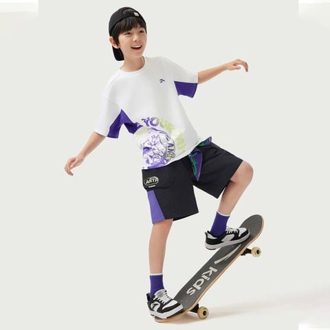 Áo Phông Ngắn Tay Bé Trai Anta Kids Wildplayer 3525B8106-1