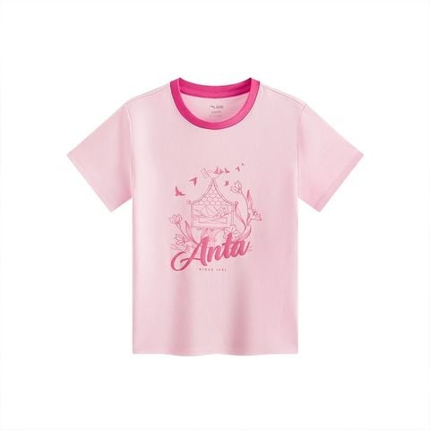 Áo Phông Ngắn Tay Thể Thao Thời Trang Bé Gái Anta Kids 3625C8102-3