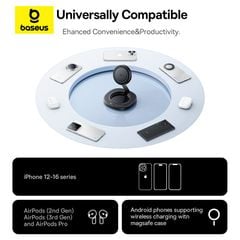 Đế Sạc Đứng Không Dây Gấp Gọn Baseus EnerFill FF11 15W (Qi2 Wireless Charging, Efficient Heat Dissipation, Strong Magnetic Attachment)