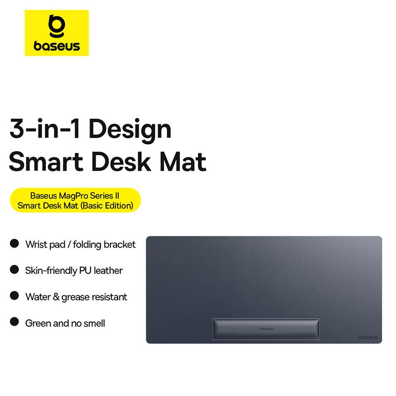 Tấm Lót Chuột Bàn Phím 3-in-1 Baseus MagPro 2 Series Smart Desk Mat (PU, Kê Tay)
