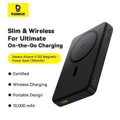Pin Dự Phòng Sạc Không Dây Baseus Airpow II 10000mAh 22.5W (Sạc không dây Qi2 15W)