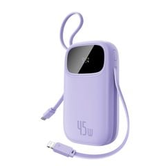Pin Dự Phòng Baseus EnerFill FC31 QPow 3 20000mAh 45W (Digital Display, with Built-in USB-C + iP Cable)