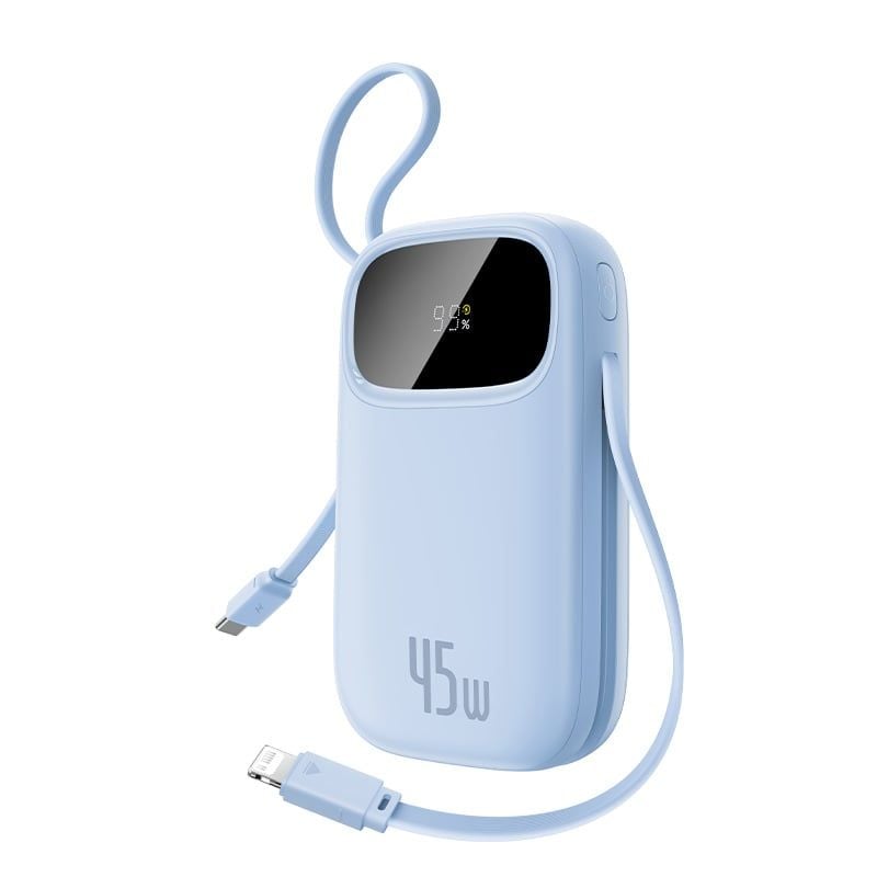 Pin Dự Phòng Baseus EnerFill FC31 QPow 3 20000mAh 45W (Digital Display, with Built-in USB-C + iP Cable)