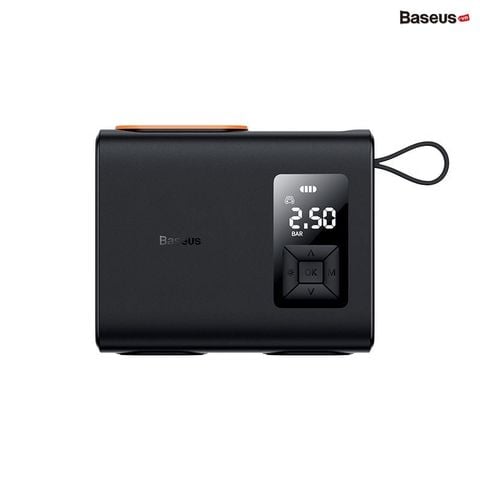 Máy bơm lốp ô tô Baseus Mega EnergyPump 250W – Pin sạc, bơm nhanh, 2 xi-lanh, công suất lớn, màn hình LCD