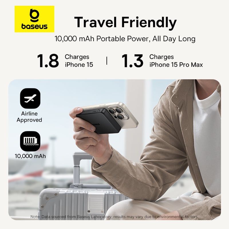 Pin Dự Phòng Sạc Không Dây Baseus Airpow II 10000mAh 22.5W (Sạc không dây Qi2 15W)