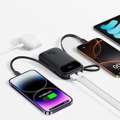 Pin Dự Phòng Baseus EnerFill FC31 QPow 3 20000mAh 45W (Digital Display, with Built-in USB-C + iP Cable)