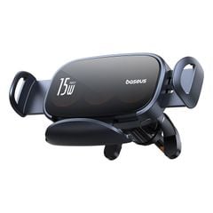 Giá đỡ điện thoại ô tô Baseus Lightchaser – Sạc không dây 15W, 3 cuộn sạc, kẹp điện tự động, giữ chắc máy