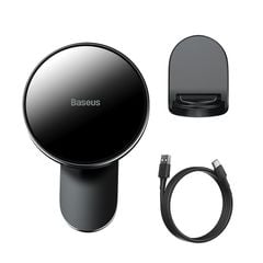 Đế giữ điện thoại tích hợp nam châm và Sạc không dây dùng trên xe ô tô Baseus Big Energy Car Mount Wireless Charger (15W, Magsafe Wireless Quick Charger and Holder for Car)