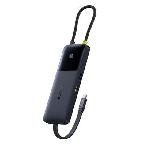 Hub Mở Rộng Kết Nối Đa Năng Baseus Nomos Series 6-in-1 (Dual Fast Charging, Type-C to HDMI 4K@60Hz*1, USB3.2*1, Type-C3.2*1, Type-C3.2 & PD20W*1, USB2.0*1+PD*1)