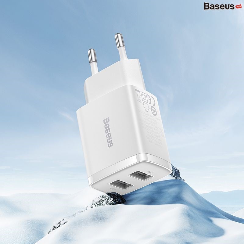 Baseus Compact Charger 2U 10.5W EU White Baseus Compact Charger 2U 10.5W EU White