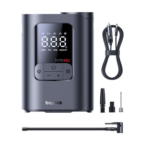 Máy Bơm Lốp Ô Tô Có Dây Baseus GoTrip VA1 Pro (5 Inflation Modes, No Battery, ±0.05 BAR Pressure Accuracy, 3-Way LED Lighting for Night Use)