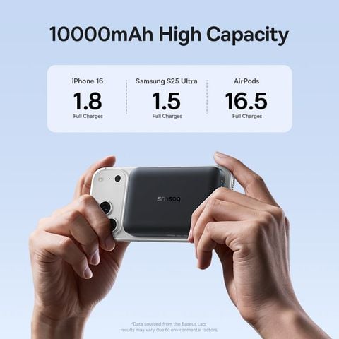 Pin Dự Phòng Không Dây Baseus EnerFill FM11 10000mAh 30W (1*Type-C port, NTC Cooling System, 15W Wireless Charging)