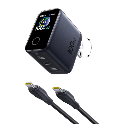Củ Sạc Nhanh Baseus PicoGo AH22 100W (3*Type-C port, PowerTune 3.0, 3 Charging Modes, Smart Digital Display)